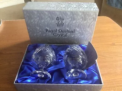 Buy Boxed Pair Royal Doulton Brandy Glasses As New • 25£