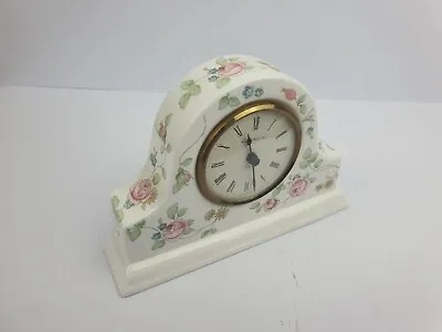 Buy Vintage Wedgwood Rosehip Pattern Bone China Mantel Clock, Quartz (untested) • 19.99£