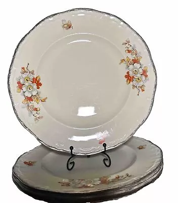 Buy Deco Vintage Alfred Meakin England Marquis Shape Marigold Dinner Plates 26cm X 4 • 28£