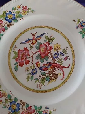 Buy Vintage Peacocks Crown Clarence Old Ivory 10” Plate England Made. Good Cont. • 23.17£