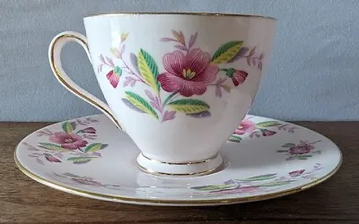 Buy Tuscan Fine English Bone China Tea Cup And Saucer Set Style 9223H Pink England • 14.14£