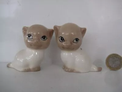 Buy 2 X VINTAGE SZEILER ENGLAND LARGE HEADED SITTING CATS CHINA ORNAMENTS • 22.99£