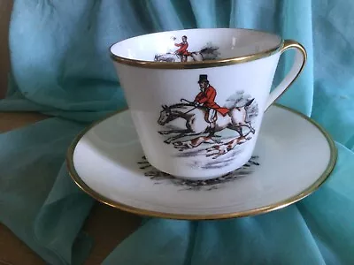 Buy Vintage Hammersley Hunting Scene Large Breakfast Bone China Tea Cup & Saucer • 10£