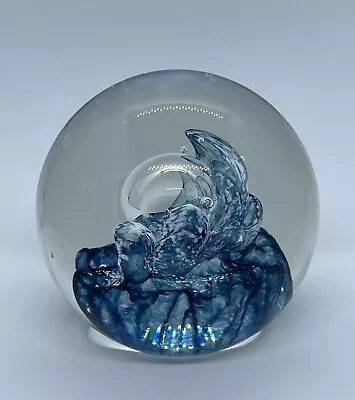 Buy Pre-owned Glass Paperweight - Caithness CIIG - Blue White Round - 690g • 5.99£
