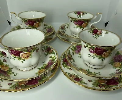 Buy Royal Albert Old Country Roses Small Bone China Tea Cup, Saucer & Side Plate X 4 • 69.99£