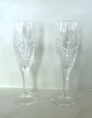 Buy Pair Of Edinburgh Crystal Champagne Flutes Beauly • 24.99£