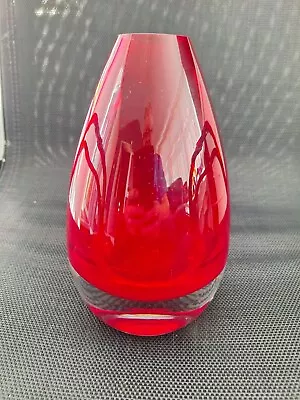 Buy Large Riihimaki/Riihimaen Lasi Oy Ruby Red Ovoid Vase - 1.8kg • 29.99£