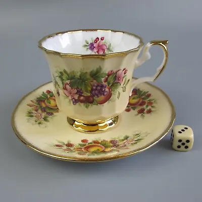 Buy Queen's China Tea Cup. Vintage English Bone China. Fruit Orchard Pattern. • 9.99£