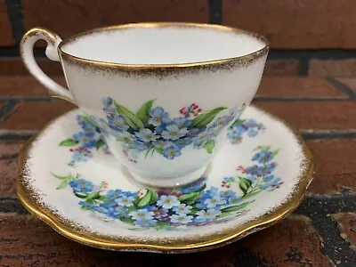 Buy Royal Standard Forget Me Not Tea Cup & Saucer Fine Bone China England  • 21.69£