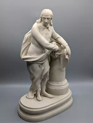 Buy Parian Ware Sculpture Of John Milton, 19th Century Antique, Carrara, Figure • 180£