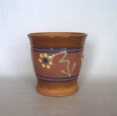 Buy Aysgarth Pottery N Yorkshire Plant Pot Holder. Vintage. Slip Decorated Stoneware • 9£