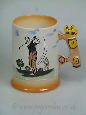 Buy Arthur Woods  Series Ware Mug Depicting Golfers C1950's • 12.99£