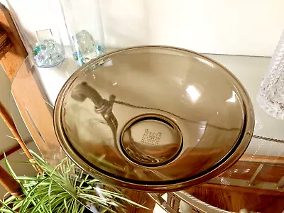 Buy Vintage Pyrex Glass 4 L/4 Qt Large Amber Brown Nesting Mixing Bowl #326 USA • 9.59£
