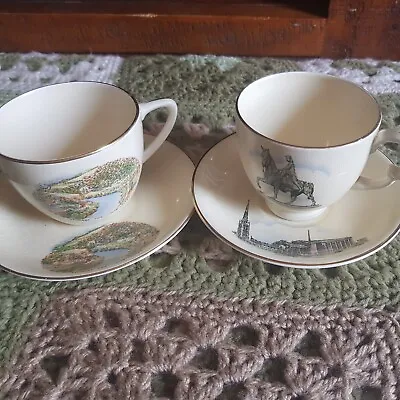 Buy Vintage Tea Cups And Saucers.crown Devon.fieldings.godiva.wye Valley • 14.95£