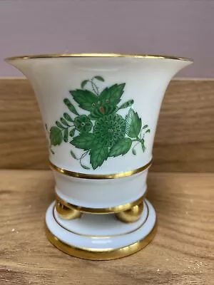 Buy Footed Vase Herend Chinese Bouquet Green • 65£