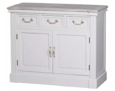 Buy White 90cm Wooden Sideboard - Pottery Porcelain Glass - New • 321.02£