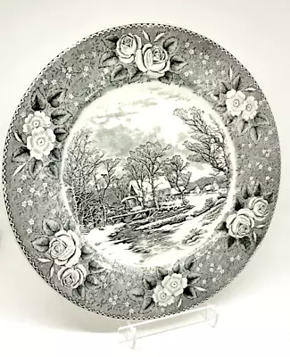 Buy Adams Plate Winter In The Country - The Old Grist Mill Antique Vintage China • 24.95£