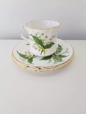 Buy Hammersley Lilly Of The Valley 3 Piece Tea Cup, Saucer & Plate Trio • 19.99£