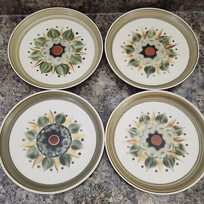 Buy Vintage Denby Langley Sherwood Dinner Plates Set Of 4 Retro MCM Stoneware • 37.88£