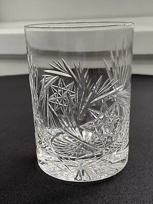 Buy Antique American Brilliant Pinwheel Star Cut Glass Whiskey Tumbler 1880-1910 • 28.82£