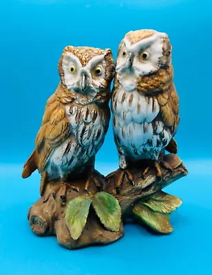 Buy Vintage Ardco Porcelain Figurine Pair Of Owls On A Tree Branch ~ Korea • 5.99£