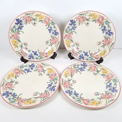 Buy Staffordshire Tableware Chelsea Dinner Plates 26cm Pink Floral England X 4 • 23.52£