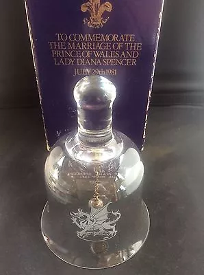 Buy Dartington Glass Bell To Commemorate Royal Wedding Marriage Charles & Lady Diana • 29.99£