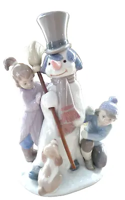 Buy 1989 Vintage Lladro Porcelain Sculpture “the Snowman” #5713-glossy-charming • 124.86£