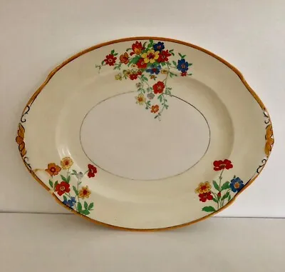 Buy 1920s W H GRINDLEY & CO “IVORY” FLORAL  SERVING PLATE • 10£
