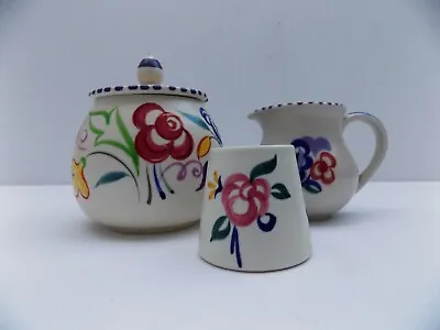 Buy Poole Pottery Breakfast Items Egg Cup Jam Pot & Small Jug • 30£