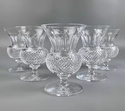 Buy Thistle Cut Crystal Glass Goblets X 6. Wine/Water. Top Quality. Scottish Antique • 139.99£