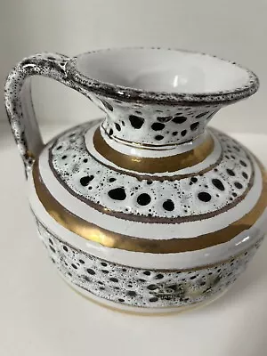 Buy Rossini Originals Mid Century Lava Glaze Handled Jug Vase Made In Italy 5 1/2  • 38.20£