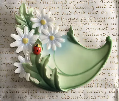Buy Vintage Franz Porcelain Retired Ladybug Porcelain Saucer • 15£