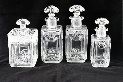 Buy Antique Baccarat Art Deco Clear Crystal Vanity Set C 1920, Signed • 399.60£