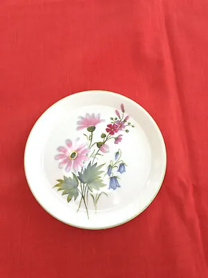 Buy Pretty Plate With Flowers On- Fine Bone China Crown-staffordshire-birthday Gift • 11.99£
