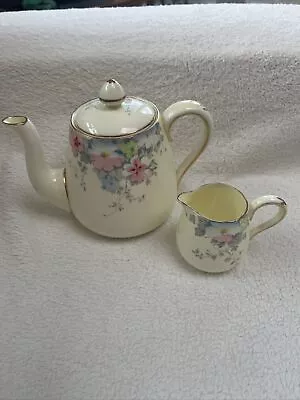 Buy Crown Staffordshire Small Teapot & Milk Jug Fine Bone China F14816 • 15.50£