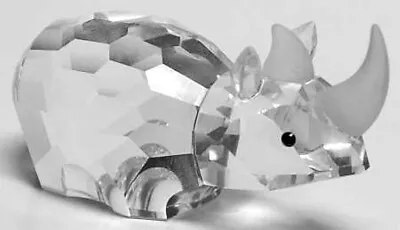 Buy Swarovski Crystal  LARGE RHINOCEROS  Mint Condition-Original Box • 32.50£