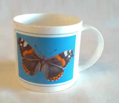 Buy Hudson Middleton 'Red Admmiral' Butterfly Cup/Mug | Fine Bone China • 10£
