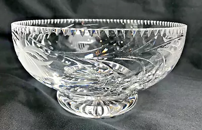 Buy Lovely Royal Brierley Crystal Fruit/Trifle Bowl With A Fuschia Design • 18.99£