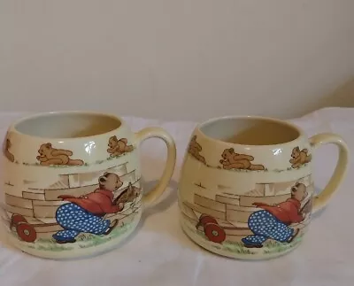 Buy Vintage  Sylvac  Ware Ceramics Teddy Bear Nursery Mugs  X. 2 Kitch Children  • 18.99£