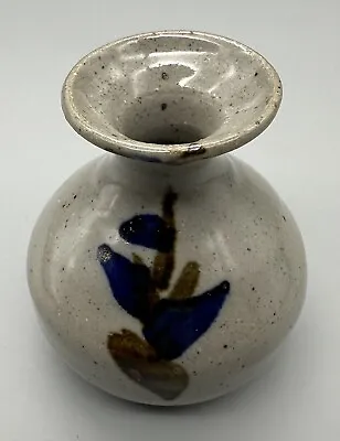 Buy Studio Art Pottery Hand Crafted Mini Bud Vase Gray Blue 3.25”H. Marked /Signed￼ • 11.44£