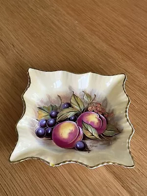 Buy Aynsley Fine Bone China Square Trinket/pin Dish With Fluted Gold Edge • 1.50£