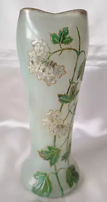 Buy Legras Art Nouveau 'Belgrade' Shape Ivy Leaf & Flowers Enamelled Glass Vase. 2* • 125£