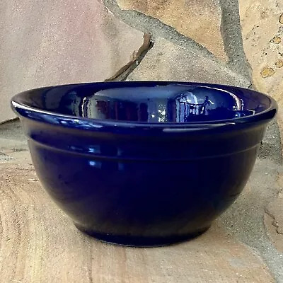 Buy USA Vintage Stoneware Pottery Serving Bowl Vibrant Cobalt Blue • 23.72£