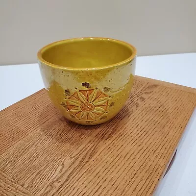 Buy Vintage Bitossi Aldo Londi Rosenthal Netter Yellow Vase Bowl Not Signed • 37.99£