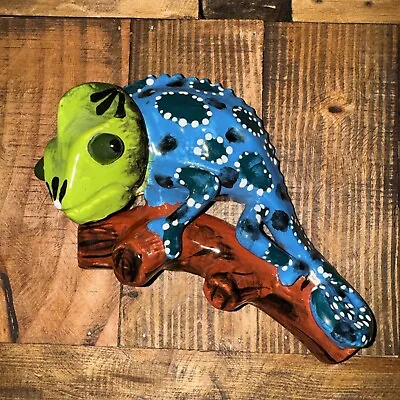 Buy Talavera Mexican Chameleon 8  Wall Folk Art Southwest Pottery • 57.85£