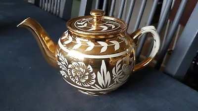 Buy Vintage Sadler Teapot, Gold Gilding, Flowers Design, 1200(F) • 5.55£