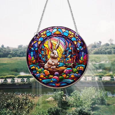 Buy  Easter Window Decor Decoration Themed Hanging Staiend Glass Stained Decorate • 9.39£