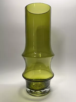 Buy Riihimaen Lasi / Riihimaki Green Glass Vase By Tamara Aladin Finland 1970s MCM • 45£
