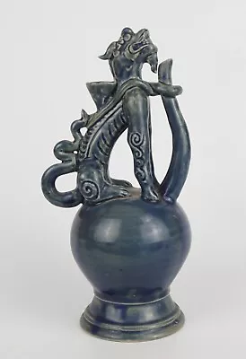 Buy Vintage Chinese Blue Glaze Porcelain Dragon Ewer Tea Pot • 0.99£